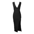 thumbnail image 4 of Taylonsss Womens V Neck Slim Fit Backless Slit Sleeveless Dress Stylish Party Evening Outfit, 4 of 8