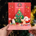 thumbnail image 2 of 3D Three Christmas Greeting Card Holiday Blessing Children's Handmade Message Card Christmas Three Greeting Card Paper Carving Creative Blessing Message Car, 2 of 5