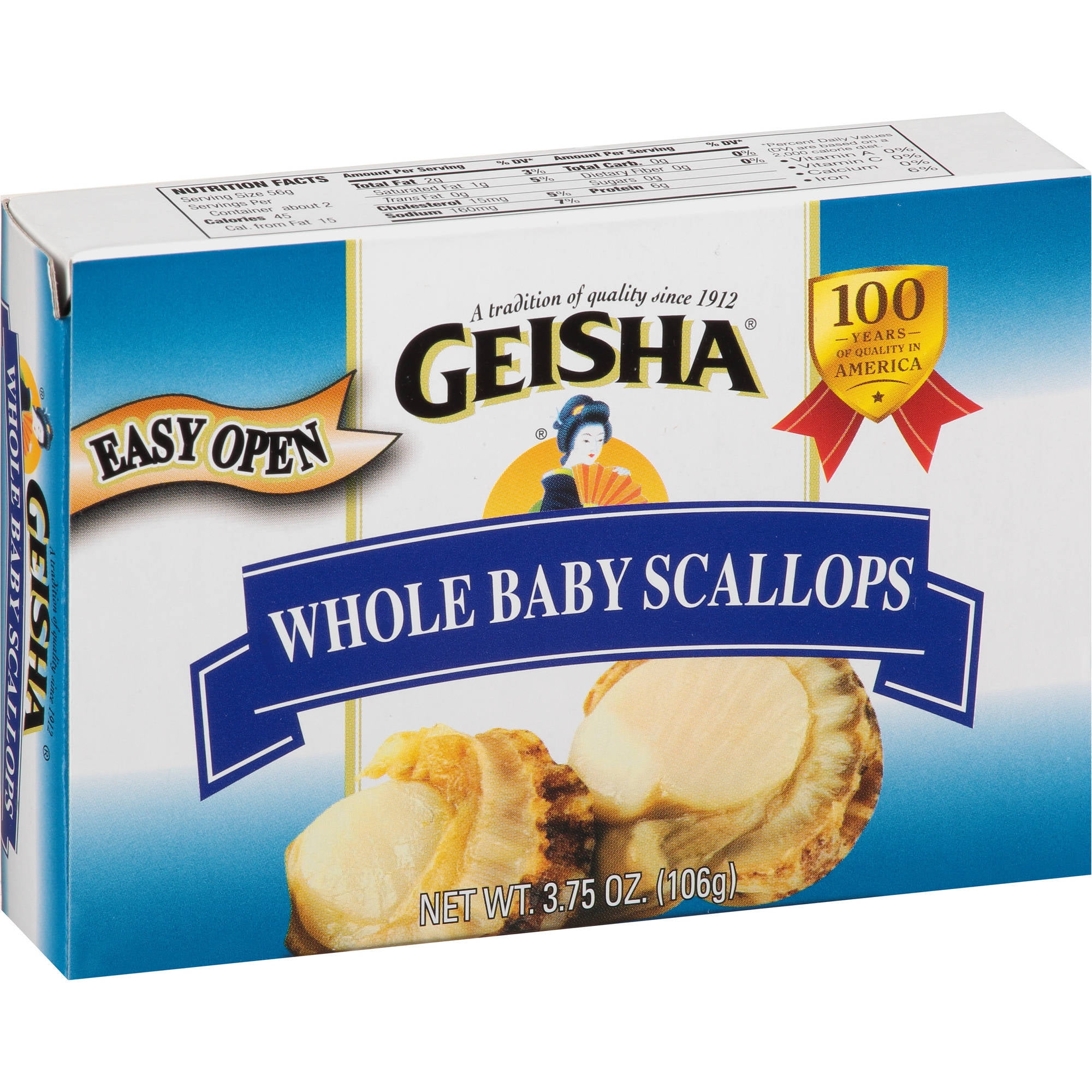 Geisha Whole Baby Scallops, 3.75 oz by JFE Shoji Trade America