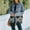 Blue, variant on WILLBEST Trench Coat Coats for Women Trendy Plus Size Women's Aztec Shacket Distressed Lapel Long Sleeve Button Down Jean Denim Jacket Coat