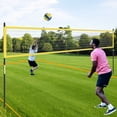 thumbnail image 4 of Gymax Portable Outdoor Volleyball Net Set Height Adjustable Poles Anti-Sag Yellow, 4 of 10