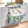 thumbnail image 2 of Yayeee Magnetic Dishwasher Cover for The Front Decoration Home Kitchen Machine Sticker Protector, Green Lemon Plaid, 2 of 6
