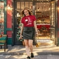 thumbnail image 5 of Christmas Shirts for Women Family Santa Graphic T Shirts Short Sleeve Funny Xmas Holiday Print Tee Tops, 5 of 8