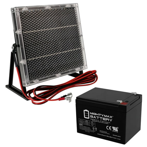 12 VOLT 12 AH SLA BATTERY F2 WITH 12V SOLAR PANEL CHARGER