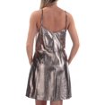 thumbnail image 4 of 1. STATE Womens Gold Spaghetti Strap V Neck Above The Knee Sheath Dress Size: 2, 4 of 4
