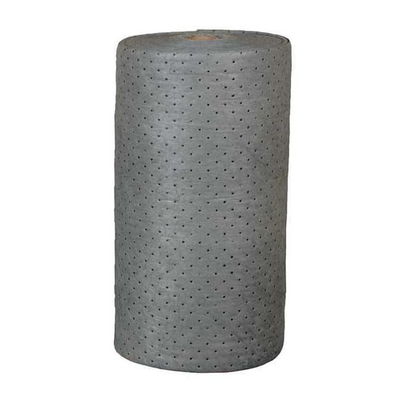 Brady Sorbent Roll, 48 gal, 30 in x 150 ft, Universal, Gray, Polypropylene GP30