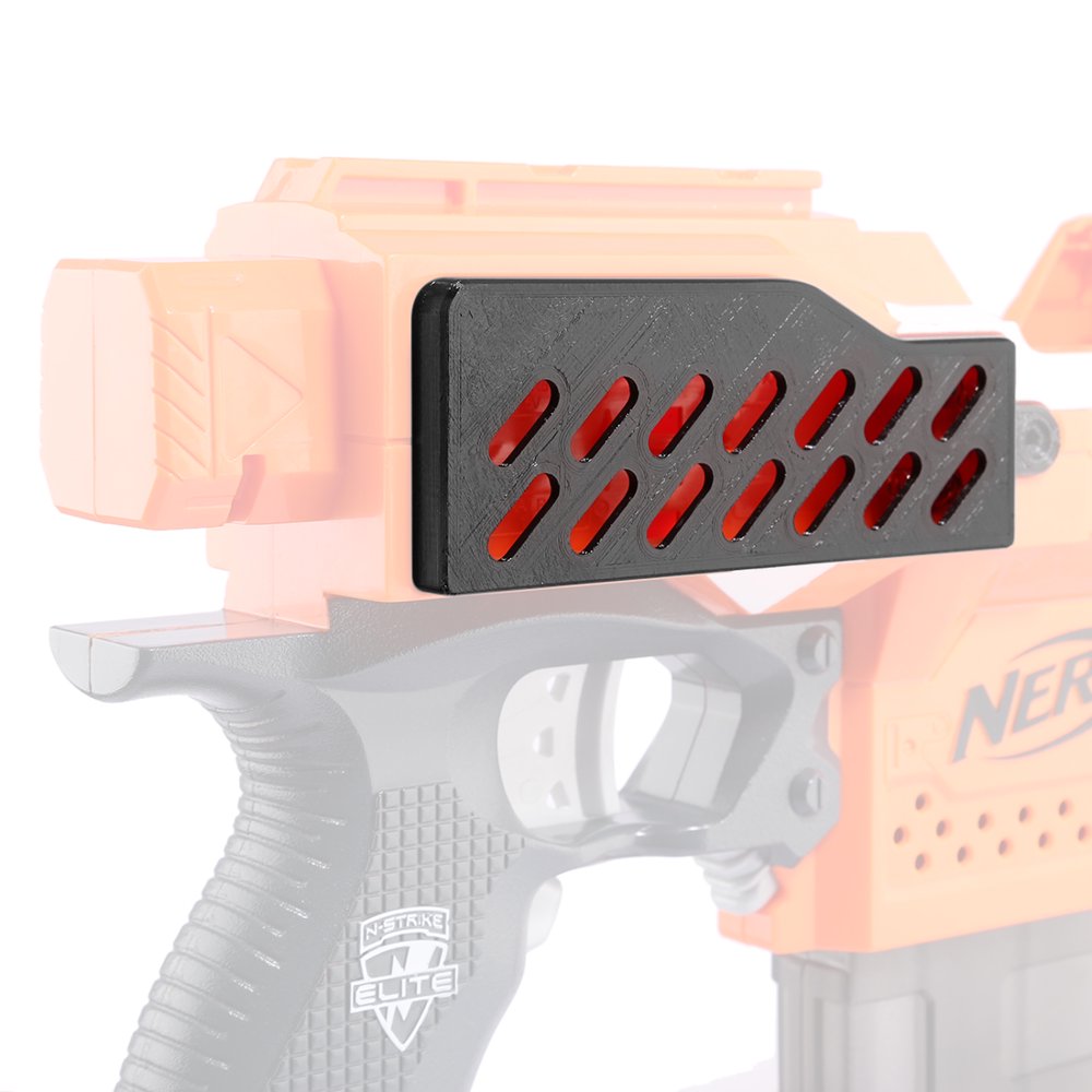 Worker f10555 3D Printed Extended Battery Cover for Nerf Stryfe Black