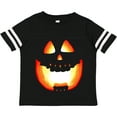 thumbnail image 3 of Inktastic Toothy Grin Pumpkin Face in Orange Glow Boys or Girls Toddler T-Shirt, 3 of 5