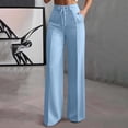 thumbnail image 2 of GUACER No Boundarie Women's High Waisted Wide Leg Dress Pants, Drawstring Business Casual Trousers Pintuck Work Pants, 2 of 9