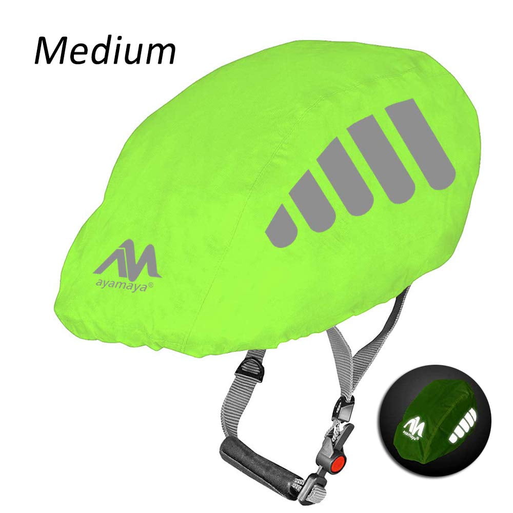 High Visibility Waterproof Cycling Bicycle Helmet Rain Cover Bright Color,Universal Size TAGVO Bike Helmet Cover with Reflective Stripe 