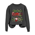 thumbnail image 4 of EHQJNJ Chandail en Molleton en Polyester pour Femmes, Motif de Chapeau de Noël, Pull à Col Rond, Manches Longues, Tendance, 4 of 4