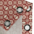 thumbnail image 5 of Ambesonne Nordic Grommet Curtain, Needlework Skull Motif, 50" x 63", Red Beige, 5 of 6