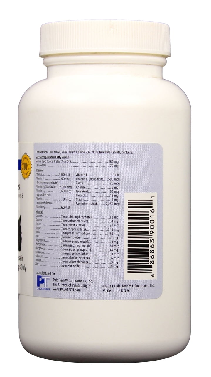 Pala-Tech Canine F.A./Plus for Small & Medium Dogs, 60 Ct