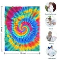 thumbnail image 4 of Colorful Rainbow Tie Dye Spiral Pattern Blanket,Comfortable Soft Flannel Throw Blanket,All Season,Warm Lightweight Blankets for Sofa Bed Couch Living Room Chair,30"x40", 4 of 4