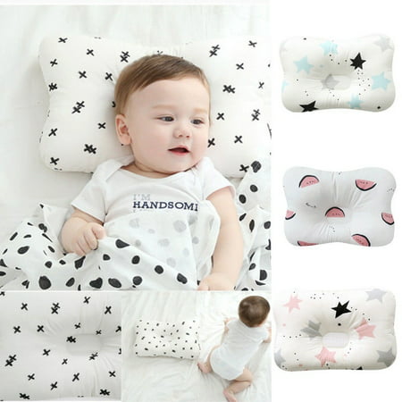 Soft Newborn Baby Pillow Prevent Flat Head Anti Roll Neck Support Sleep