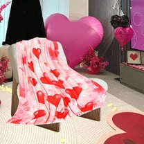 Boovnll Valentines Day Throw Blanket, Super Soft Cozy Flannel Thicken Microfiber Valentines Day Blanket for Home Sofa Couch Gifts, Blankets, 28x39"