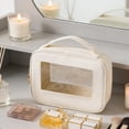 thumbnail image 6 of Ckraxd Handheld Waterproof Toiletry Bag, Large Capacity Makeup Organizer, Portable Cosmetic Pouch, Clear Window Toiletries Case for Travel, Business Trips, Gym, Daily Use, 6 of 7