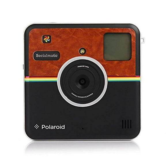 Polaroid Custom Designed Front Sticker for Polaroid Socialmatic - Matte Brown Leather Look