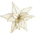thumbnail image 1 of Centro de mesa navideño con flores navideñas, envoltura de regalos para interiores y exteriores Oro blanco, 1 of 9