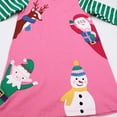 thumbnail image 7 of NIEWTR Little Girl Toddler Girls Clothes Christmas Dresses Longsleeve Cartoon Dress Striped Casual T Shirt Skirt For Kids Baby Girls Home School Parties Christmas(3-4 Years,Z05-Hot Pink), 7 of 7