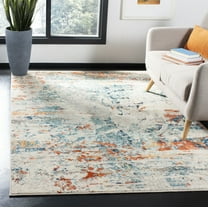 SAFAVIEH Madison Brooke Vintage Abstract Area Rug, Cream/Orange, 5'3" x 7'6"