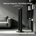 thumbnail image 5 of PhiloDeco 40" Tower Fan for Home, 80° Oscillating Silent Bladeless Floor Fan with Remote, 3 Speeds, Multiple Modes, 7-Hour Timer, Led Display Screen, Vertical Fan For Home, Living Room, Office, 5 of 8