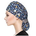 thumbnail image 1 of Scrub Cap With Buttons Bouffant Hat With Sweatband for Womens and Mens, 1 of 3