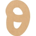 thumbnail image 1 of Unfinished MDF Wood Letter O, Craft Alphabet 10'' Tall DIY Wall Décor, Shadow Beamer, 1 of 3