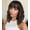 Black Mix Brown, variant on Veally Short Wavy Bob Wigs with Bangs for Women Black Mixed Brown Short Wavy Bob Curly Wig Synthetic Heat Resistant Bob Wig