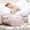 FULL-Pink and white, variant on Princess Style Upholstered Platform Bed Frame with LED Lights and Storage Drawer - Twin Size, Soft Soft Headboard, Wooden Slats, No Box Spring Needed, Easy Assembly - Orange