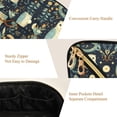 thumbnail image 5 of FORMRS Makeup Bag Travel Cosmetic Organizer for Women Fold Flat Zipper Pouch with Handle, Mystical Owls Pattern, 5 of 8