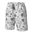 thumbnail image 5 of Kdxio Hand Drawn Snake Pattern Mens Casual Shorts - Drawstring Summer Beach Sports Shorts for Men, 5 of 9