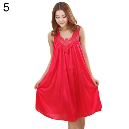 

YMH Women s Summer Fashion Sexy Sleeveless Loose Breathable Sleepwear Nightdress