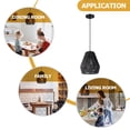 thumbnail image 2 of BRIGHTFUFU Black Ceiling Light Pendant Light Woven Design Decoration 1Pack, 2 of 7