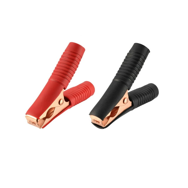 Pinzas de Prueba de Batería 80A Aisladas para Automóviles Negro Rojo 2pcs