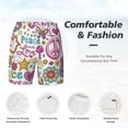 thumbnail image 5 of Balery Peace Love and Dove Flower Power Mens Swim Trunks Swim Shorts for Men Quick Dry Inseam Beach Shorts with Compression Liner Pocket-Small, 5 of 9