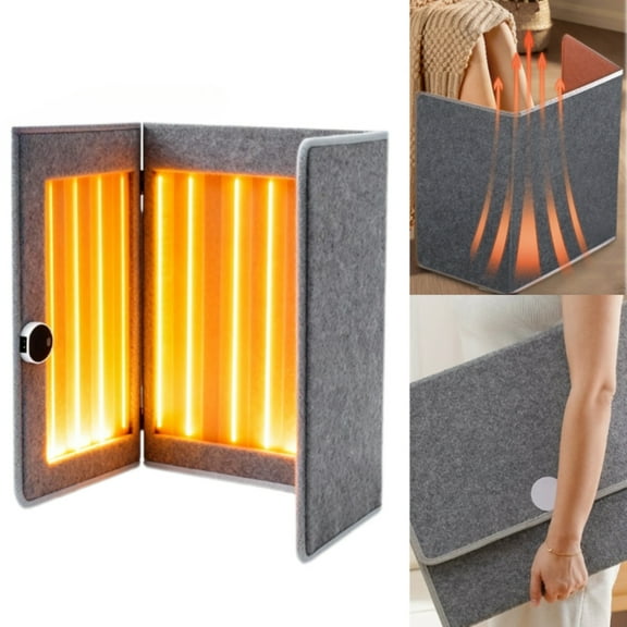 Foldable Leg Warmer 38" x 28" x 20", Leg Foot Knee Panel Heater, Under Desk Warmer with 8-Step Temperature Adjustment & Quick Heating, Overheat Safe Protection, Quiet, Easy Setup, For Home Office