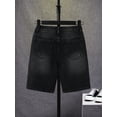 thumbnail image 4 of CAIVO Child Boys Blue Denim Shorts For Drawn With Washed Distressed Style And Classic Fit Comfort Classic Bottoms, 4 of 5