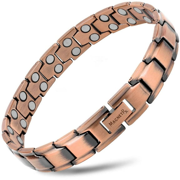MagnetRX® Pure Copper Magnetic Bracelet - Magnetic Copper Bracelets for Men - Adjustable Length with Sizing Tool (President Style)