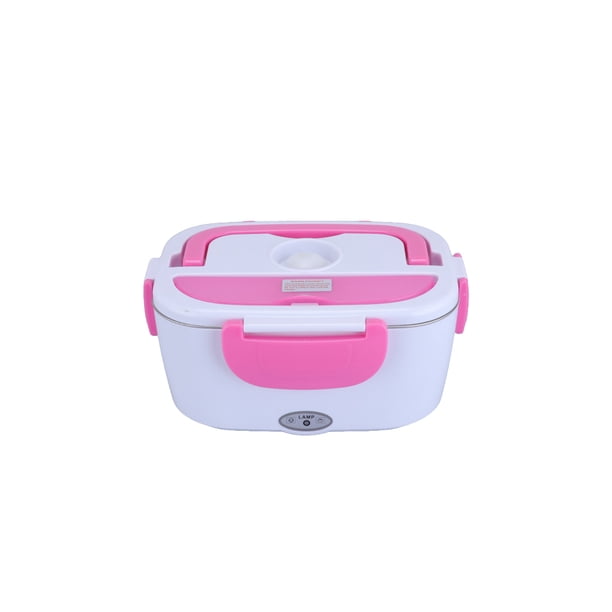 Bewildely Bento Box eléctrico de acero de 220V, práctico estuche de almacenamiento extraíble, recipiente multifunción para alimentos, calentador, Electrodomésticos Rosado 110 V/EE. UU. Bewildely HA065402-01