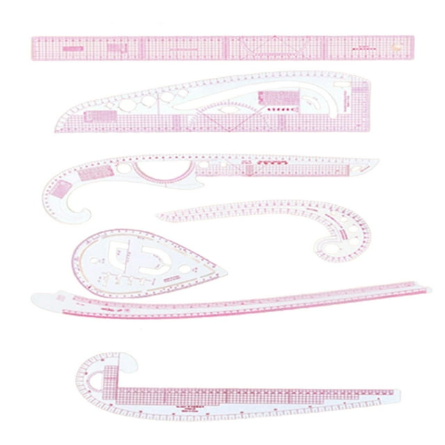 Règle de Courbe Française Motif Fabrication Tailleurs Règle Vêtements Couture Règle Robe Courbe 7 Pcs