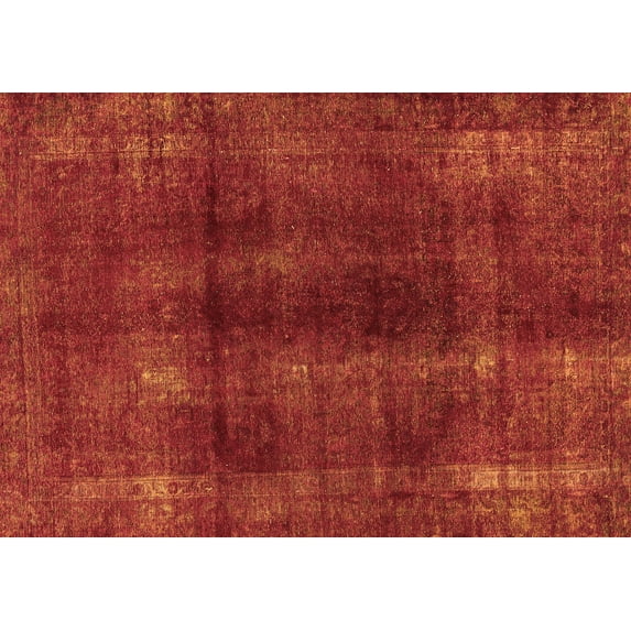 Ahgly Company Indoor Rectangle Abstract Orange Modern Area Rugs, 6' x 9'