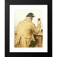 thumbnail image 2 of Albert Anker 11x14 Black Modern Framed Museum Art Print Titled - Old Man Sitting at Table, Shown from Behind (1908), 2 of 5