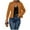 Brown, variant on LEBONYARD Women's Fashion Double Breasted Solid Colored Long Sleeves Chic Decoration Pockets Suede Outerwear Jacket Casual Ladies Outerwear Jacket