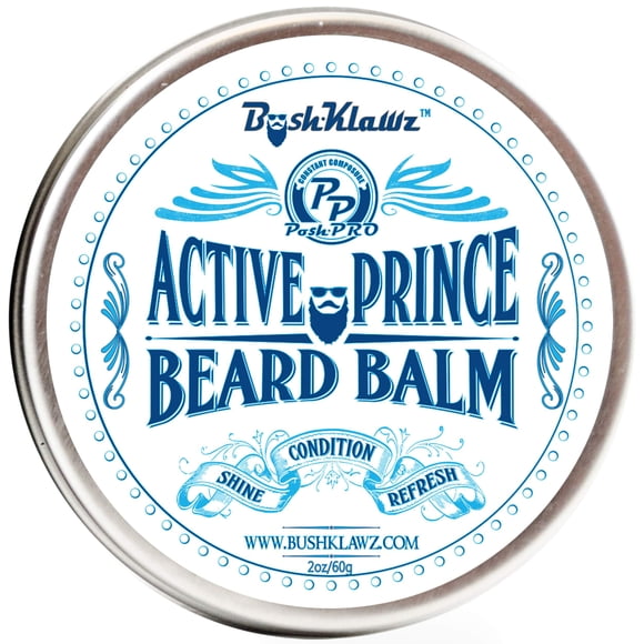 Bálsamo para barba, acondicionador sin enjuague BushKlawz Active Prince, 60 ml