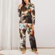 thumbnail image 2 of Balery Rose Floral Skull Conjunto de Pijama con Estampado para Mujer, Conjunto de Dos Piezas con Manga Larga, Ropa de Dormir Suave con Bolsillos, Pijamas Cómodos-X-Large, 2 of 7