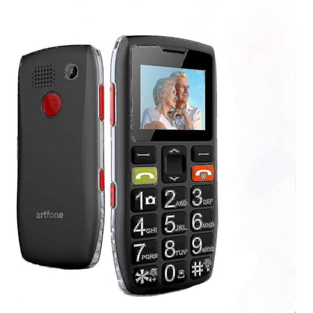 64MB Big Button Mobile Phone (Unlocked) with Accessories Included, Black