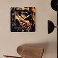 thumbnail image 4 of 12 Inch Wall Clock Battery Operated Square Clock Decorative for Office, Kitchen, Outdoor, Living Room，3D Leopard Animal Lovely, 4 of 4