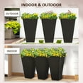 thumbnail image 6 of Outsunny Set of 3 Tall Planters with Drainage Hole, 28" Outdoor Flower Plant Pots, Indoor Planters for Porch Patio and Deck, Black, 6 of 10
