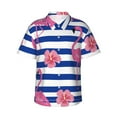 thumbnail image 2 of Picia Pink Flamingo Gentle Cotton Regular Fit Short Sleeve Casual Hawaiian Shirt for Men-XX-Large, 2 of 9